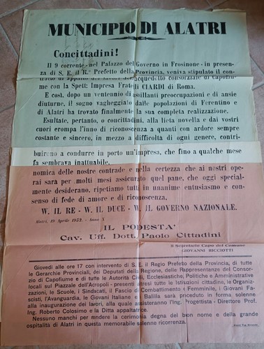 Alatri manifesto epoca - alatri,