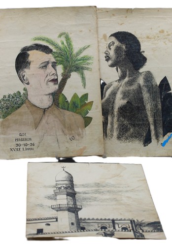 Lotto disegni originali - disegni, africa
