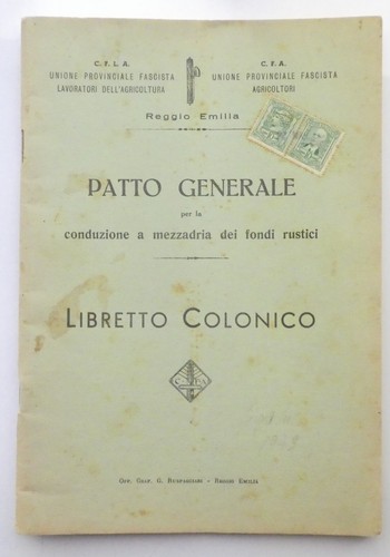 Libretto colonico epoca