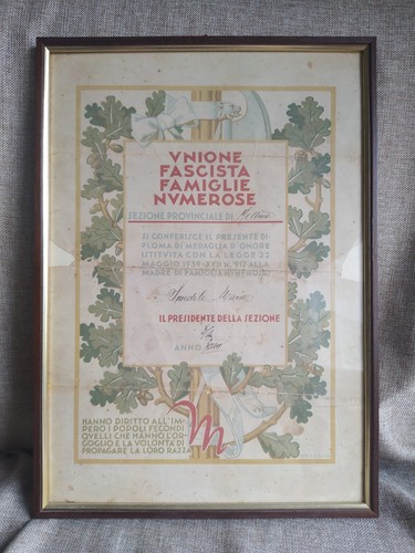 Quadro diploma onore epoca - quadro,